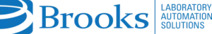 Brooks Laboratory Automation Solutions logo featuring a blue globe design and company name in blue text.