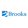 Blue Brooks logo with a stylized swoosh design to the left of the word "Brooks" in blue text, featuring PathFinder Connect highlights on a light gray background.
